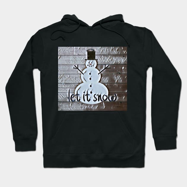 Let It Snow Snowman Art Hoodie by Kenen's Designs